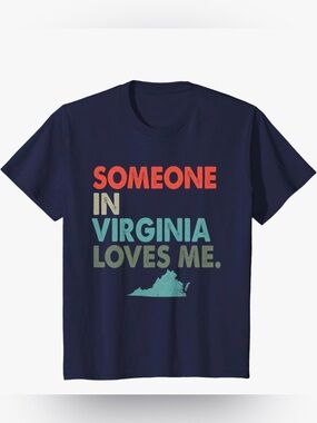 Navy "Someone in Virginia Loves Me" Graphic Tee youth xs
